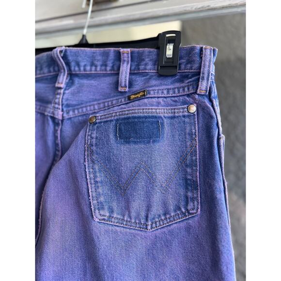 Vintage 1990's custom dyed purple Wrangler jeans size M - Picture 4 of 5